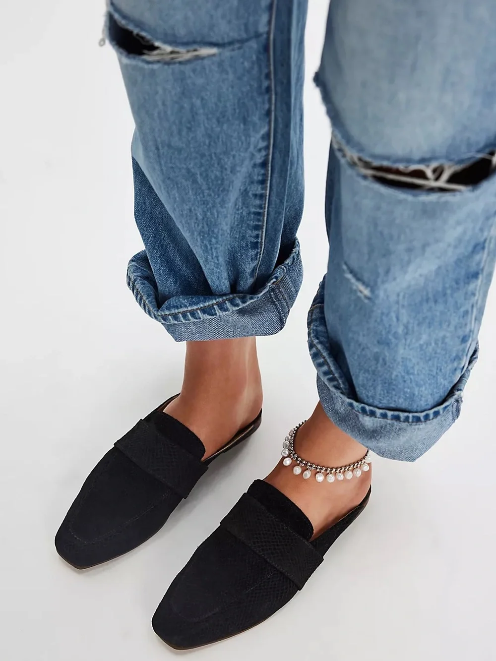 Free People At Ease Embossed Loafers